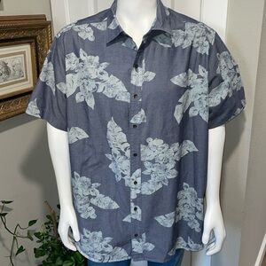 Society of One Men's Blue Floral Shirt